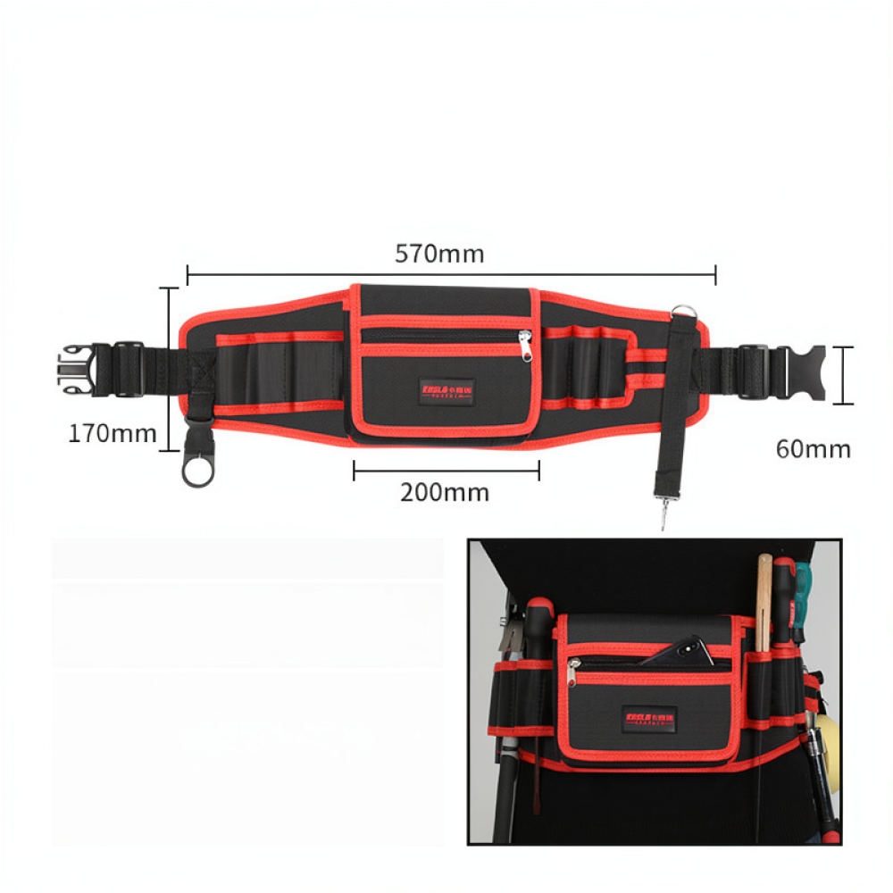 Wear Resistant Tool Waist Pouc - Heavy Equipment Electrician recension och pris